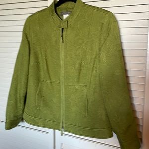 Sigrid Olsen Collection - Dillards Acid Green Matlasse Jacket - Size Medium